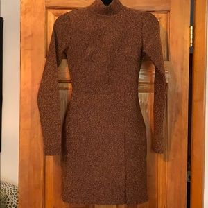 Missguided Gold Glitter Dress